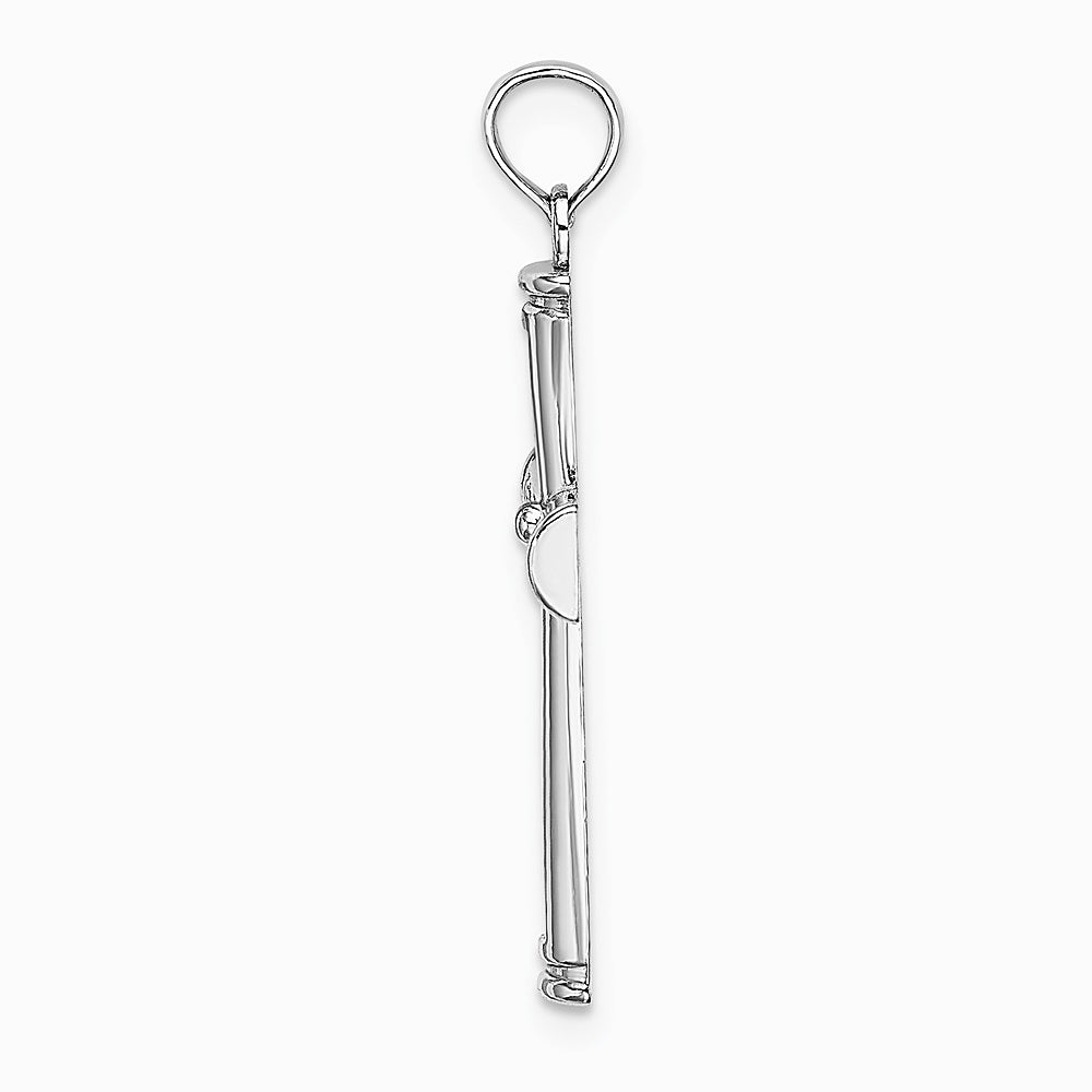 10K / 14K White Gold Polished and Cut-Out Cross - Product Photo