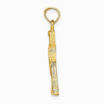 10K / 14K Yellow Gold Cut-Out Cross w/ Triangle Ends Charm - Product Photo