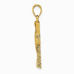 10K / 14K Yellow Gold Polished Cut-Out Design Cross Charm - Product Photo