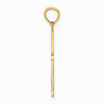10K / 14K Yellow Gold Polished Cross Charm - Product Photo