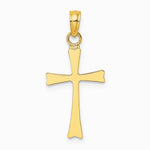 10K / 14K Yellow Gold Polished Cross Charm - Product Photo