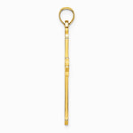 10K / 14K Yellow Gold Polished and Cut-Out Cross Charm - Product Photo