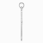 10K / 14K White Gold Polished Cut-Out Cross Charm - Product Photo