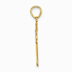 10K / 14K Yellow Gold Cut-Out Cross Charm - Product Photo