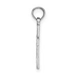 10K / 14K White Gold Diamond-Cut Cross Charm - Product Photo