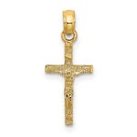 10K / 14K Yellow Gold Mini Crucifix Charm - Product Photo