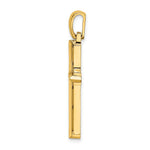 10K / 14K Yellow Gold Polished Cross Charm - Product Photo