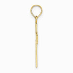 10K / 14K Yellow Gold Textured Lace Center Cross Charm - Product Photo