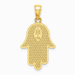 10K / 14K Yellow Gold Hamsa W/ Star Of David Charm - Product Photo