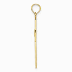10K / 14K Yellow Gold Textured Lace Center Cross Charm - Product Photo