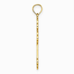 10K / 14K Yellow Gold Cut-Out Design Cross Charm - Product Photo