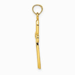 10K / 14K Yellow Gold Cross w/ Filigree Center Charm - Product Photo