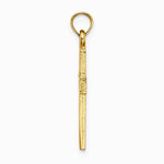10K / 14K Yellow Gold Polished and Cut-Out Cross Charm - Product Photo
