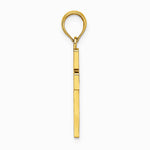 10K / 14K Yellow Gold Polished Cut-Out Cross Charm - Product Photo