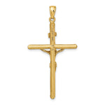 10K / 14K Yellow Gold Textured Crucifix Charm - Product Photo