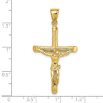 14K Textured Crucifix Charm - Product Photo