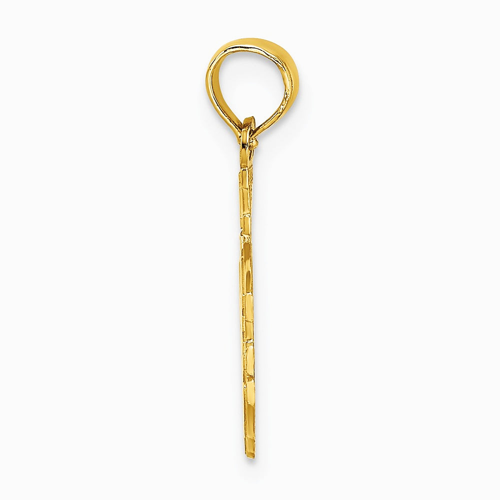 14K Yellow Gold I LOVE JESUS Cross Charm - Product Photo