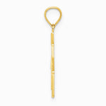 10K / 14K Yellow Gold Church w/ Cross On Door Charm - Product Photo