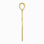 10K / 14K Yellow Gold Cross w/ Heart Center Charm - Product Photo