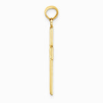 10K / 14K Yellow Gold Diamond-Cut Filigree Cross Pendant - Product Photo