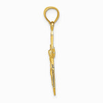 10K / 14K Yellow Gold W/ Arrow Pointed Ends Crucifix Charm - Product Photo