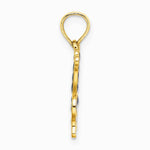 14K Yellow Gold w/ Red and Blue Enamel Filigree Butterfly Charm - Product Photo