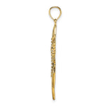 14K Yellow Gold Blue and Red Enameled Cross Charm - Product Photo