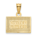 14k Enameled United States Flag Pendant - Product Photo