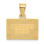 14k Solid Enameled Puerto Rico Flag Pendant - Product Photo