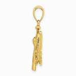 10K / 14K Yellow Gold 3-D Polished Baseball Glove, Bat and Ball Charm - Product Photo