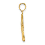 14K 2-D Soccer Shoe Kicking Ball Charm - Product Photo