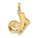 14K 2-D Soccer Shoe Kicking Ball Charm - Product Photo