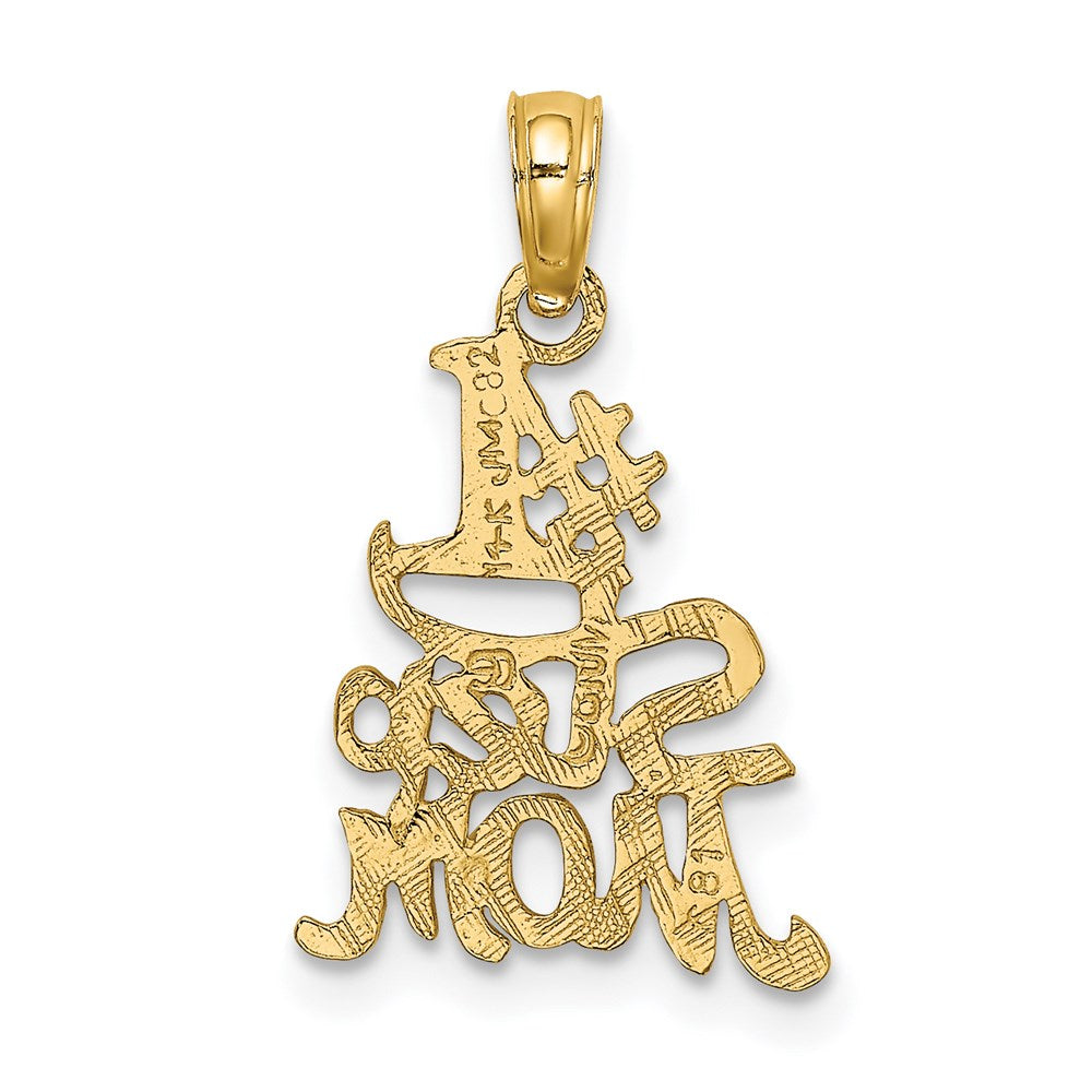 14K Yellow Gold Polished Engraved 