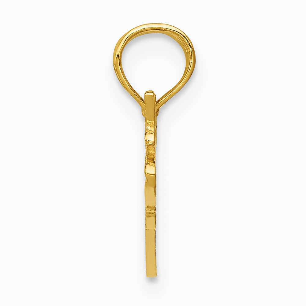 10K / 14K Yellow Gold Cessna Plane Pendant - Product Photo
