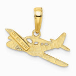 10K / 14K Yellow Gold Cessna Plane Pendant - Product Photo