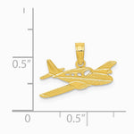 10K / 14K Yellow Gold Cessna Plane Pendant - Product Photo