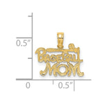 14K BASEBALL MOM Charm - Product Photo