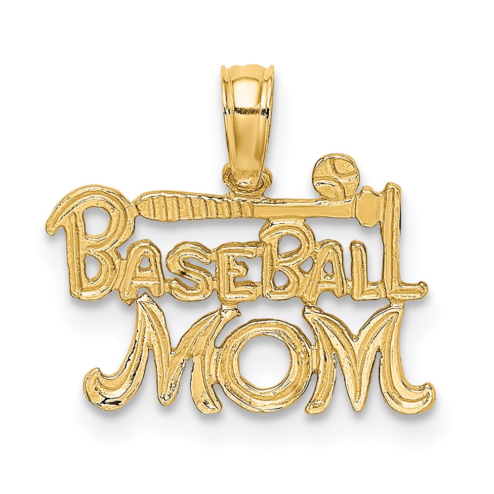 14K BASEBALL MOM Charm - Product Photo