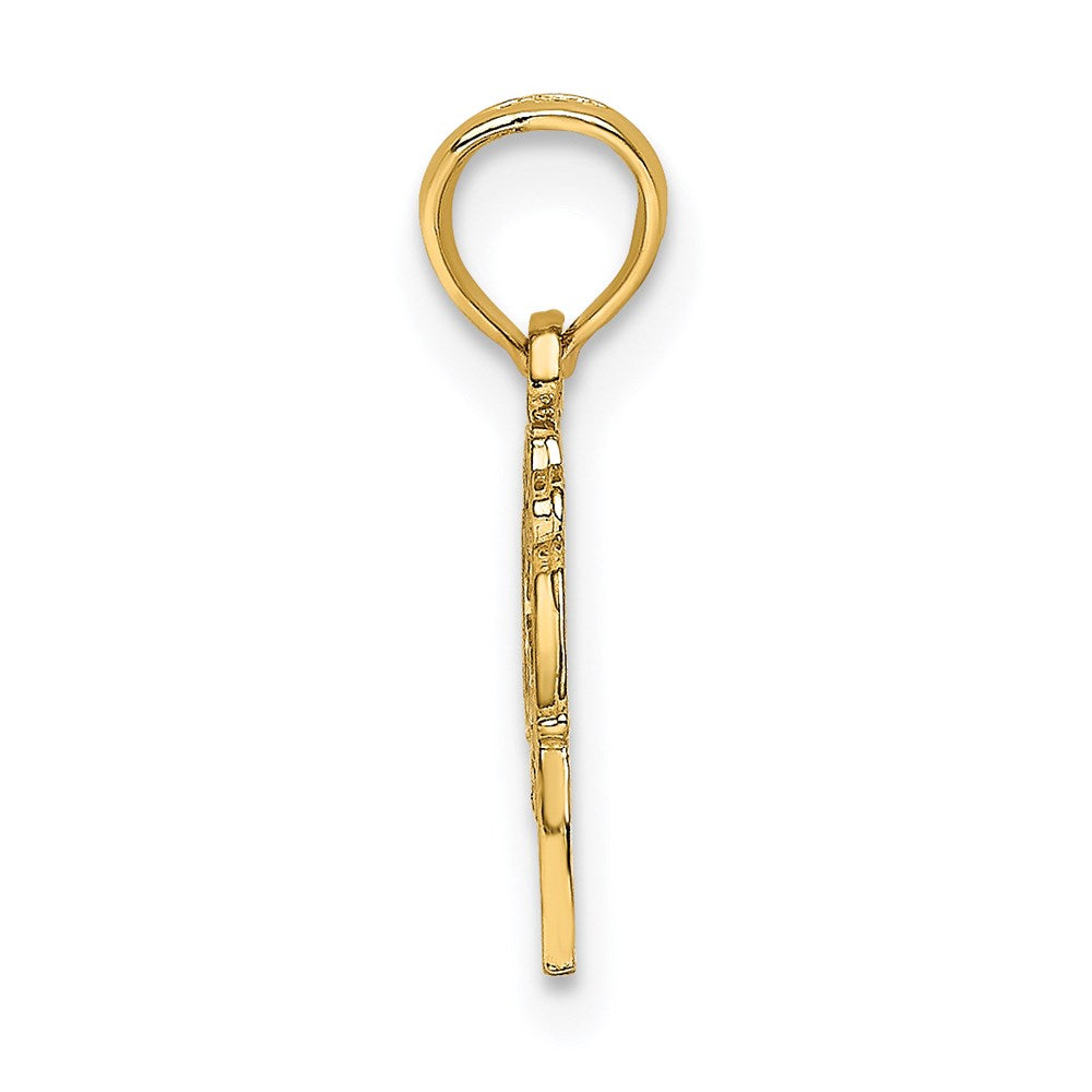 14K Block and Engraved GREAT GRANDMA Charm - Product Photo