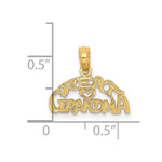14K Block and Engraved GREAT GRANDMA Charm - Product Photo