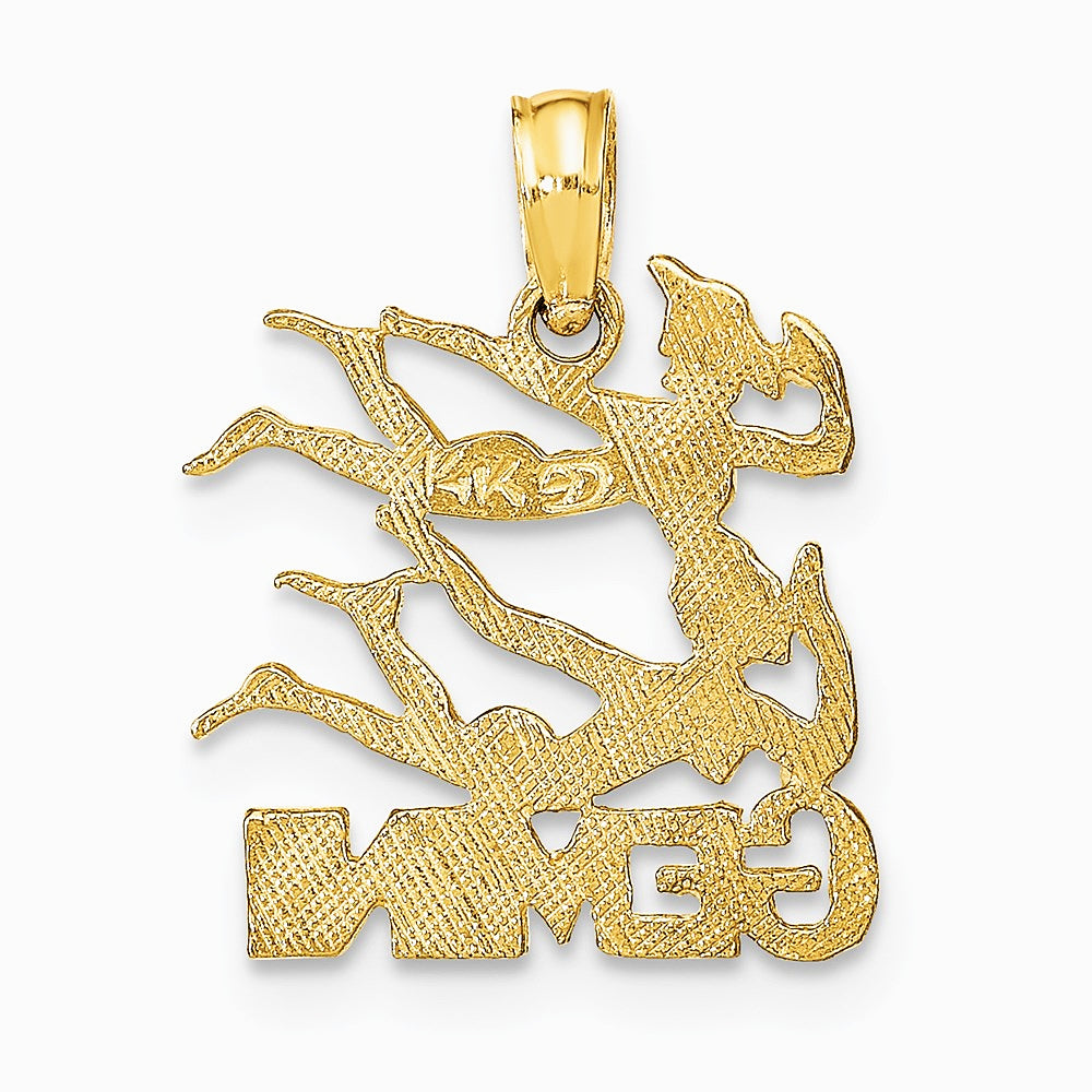10K / 14K Yellow Gold GEMINI Zodiac Charm - Product Photo