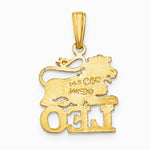 10K / 14K Yellow Gold LEO Zodiac Charm - Product Photo