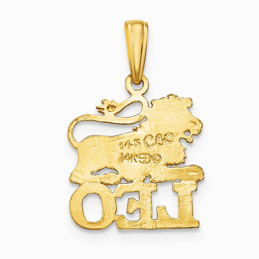 10K / 14K Yellow Gold LEO Zodiac Charm - Product Photo