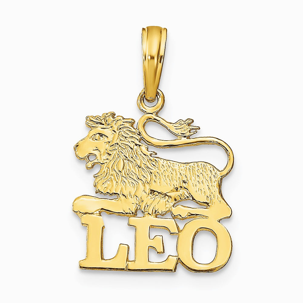 10K / 14K Yellow Gold LEO Zodiac Charm - Product Photo