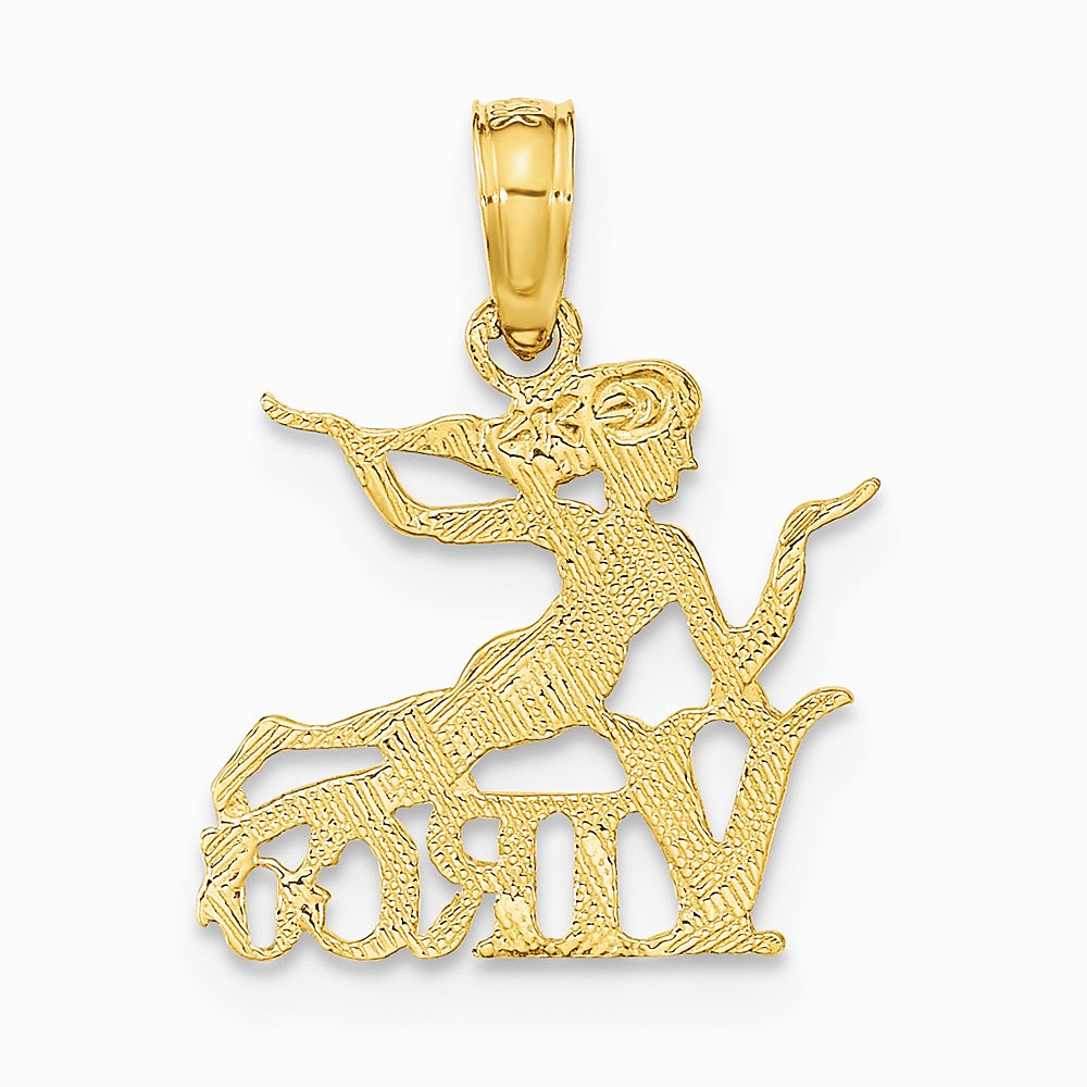 10K / 14K Yellow Gold VIRGO Zodiac Charm - Product Photo