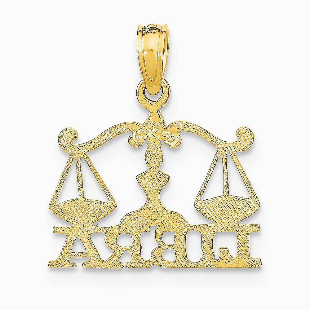10K / 14K Yellow Gold LIBRA Zodiac Charm - Product Photo