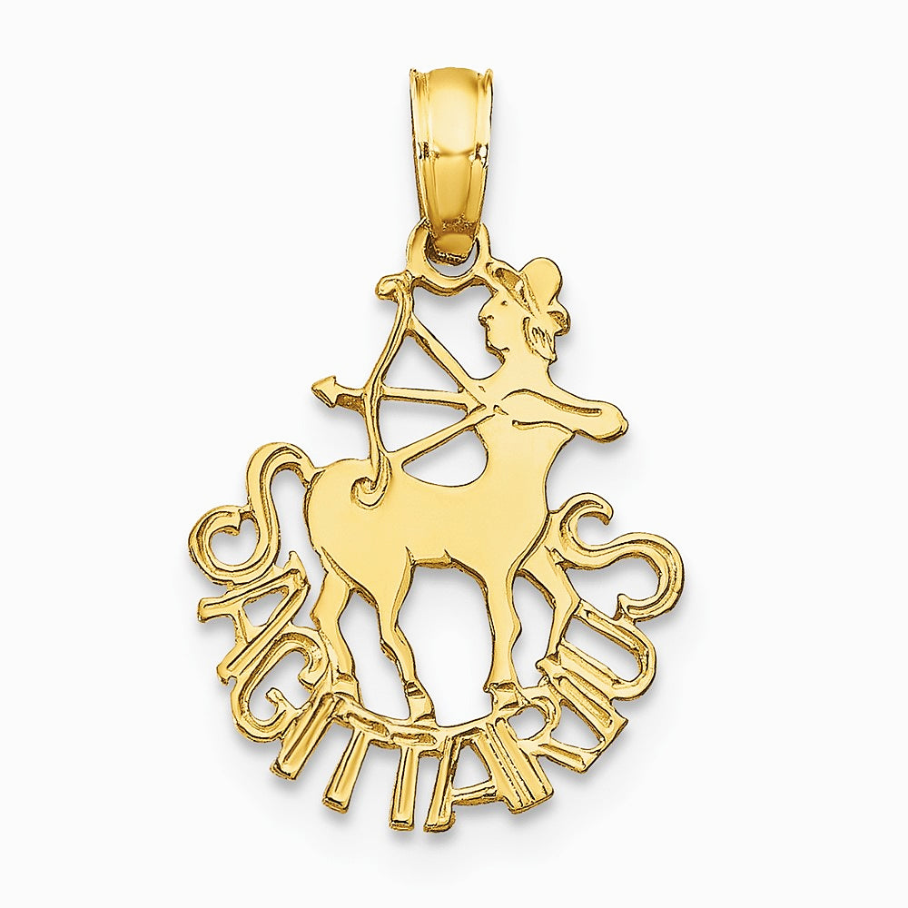 10K / 14K Yellow Gold SAGITTARIUS Zodiac Charm - Product Photo