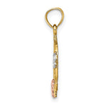 14K Two-tone with White Rhodium 