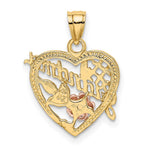 14k Two-tone  White Rhodium 