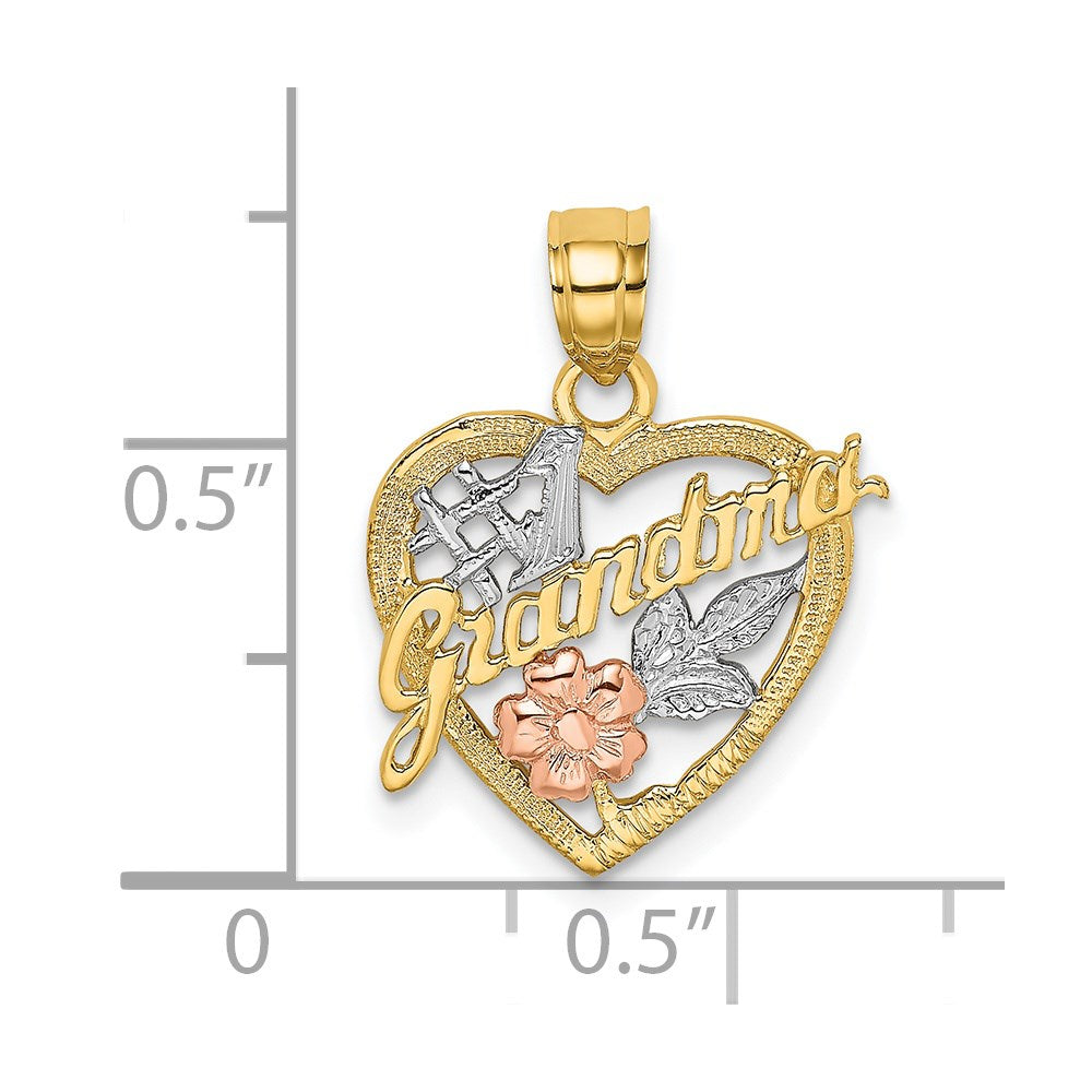 14k Two-tone  White Rhodium 
